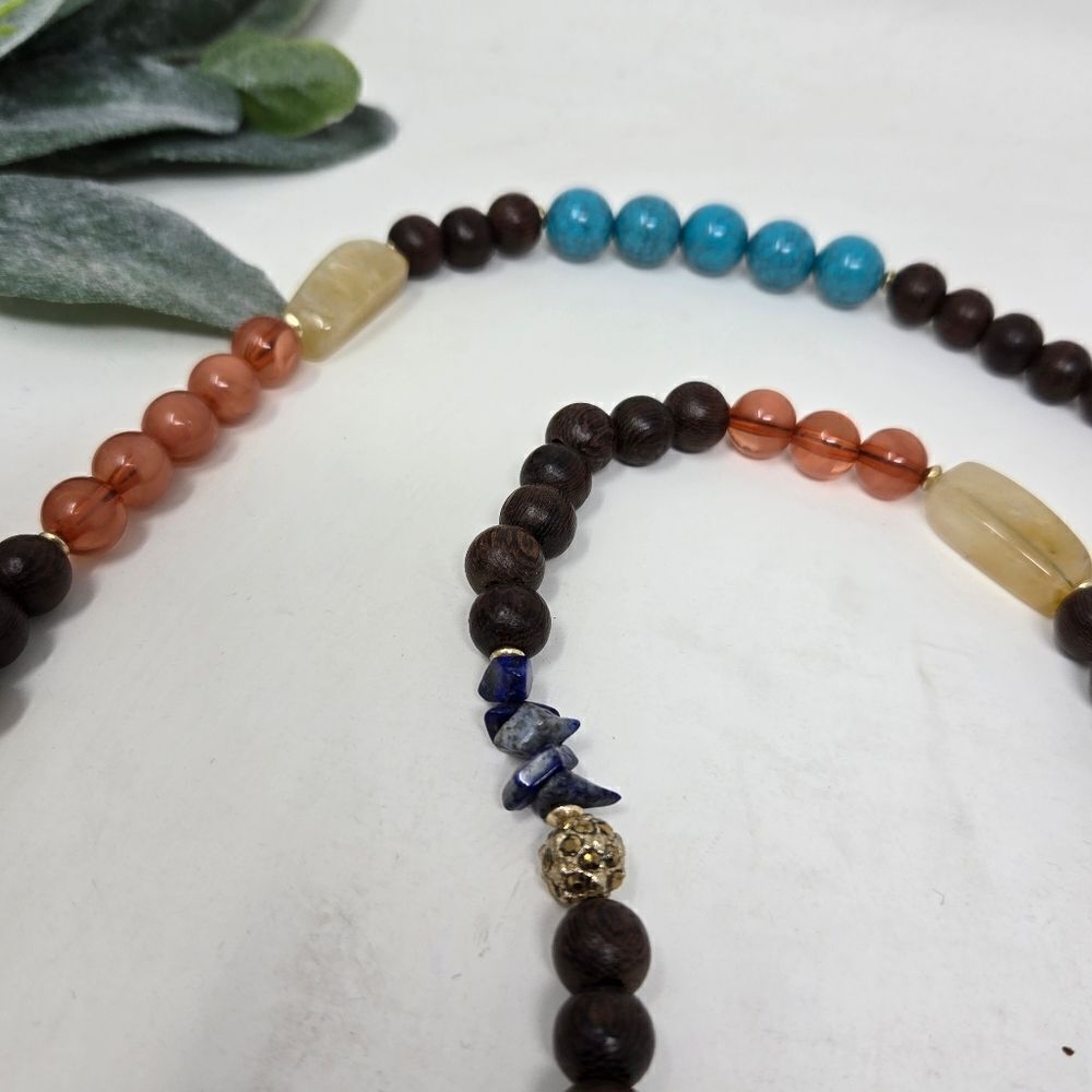 CHICO'S Beaded Stone Long Necklace - Picture 4 of 7